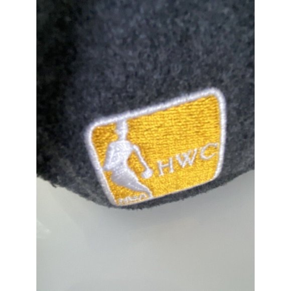 Los Angeles Lakers Hat Cap Gray and Yellow Flannel with Logo Adjustable OS EUC - Picture 8 of 16